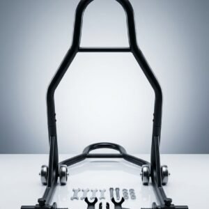 universal motorcycle rear paddock stand heavy duty bike maintenance stand black